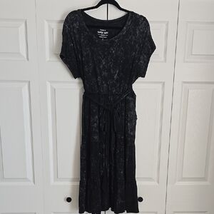 Torrid Super Soft Acid Wash Midi Tiered Dress